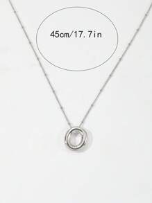 1件铜质粗体字母气球泡泡字母吊坠项链，男女通用，个性化时尚配饰