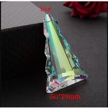 1入組水晶串珠/日光捕手串珠/風鈴吊飾/玻璃杏仁/巴洛克/梨形/玻璃切面球/冰柱透鏡吊飾/DIY日光捕手/DIY玻璃吊墜/水晶吊燈吊墜替換/婚禮裝飾/節日裝飾/窗口裝飾/聖誕樹裝飾/DIY日光捕手 - 透明AB - 查看 11