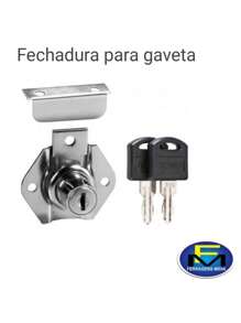 Kit Fechaduras Para Gaveta de 22mm e 31mm Para Armários e Guarda Roupas - 21mm curta - Visão 2