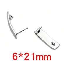 10 pièces Supports d'oreille en acier inoxydable géométriques polygonaux pour la fabrication de bijoux de boucles d'oreille DIY