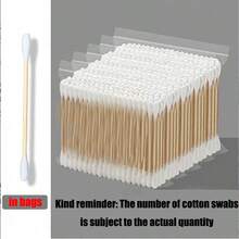 1支雙頭一次性耳掏&卸妝棒,帶盒包裝,適用於耳朵清潔,卸妝,和其他清潔用途,溫馨提示：數量以實際統計為準 - 白色 - 查看 2