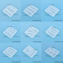 1入組diy水晶滴凝膠髮夾製作硅膠模具,diy髮夾製作硅膠模具,適用於髮夾裝飾生產、吊墜裝飾生產、鑰匙扣裝飾生產、diy項鍊生產。 - 白色 - 查看 6