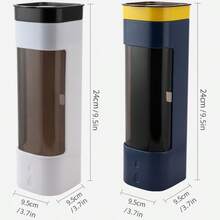 Disposable Cup Holder Automatic Cup Dispenser Wall-Mounted Dustproof Paper Cup Holder Storage Rack For Home Improvement Tools, No-Drill - Blue - View 2