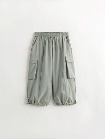 MARC&JANIE Pantalones deportivos elegantes para niña con bolsillos grandes para primavera y verano de secado rápido
