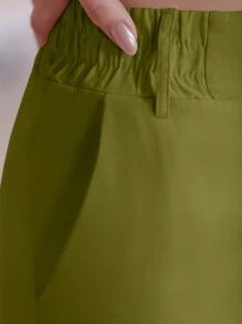 Women Pants - 橄欖綠 - 查看 3
