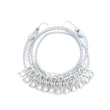 1入組便攜式旅行晾衣繩,可伸縮露營晾衣繩,帶有12個夾子的可調節晾衣繩,用於室內和室外晾衣,家用物品,可彈性伸縮的露台,假日和旅館陽台晾衣繩-便攜,方便 - 白色 - 查看 7