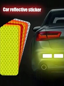 Pegatina Reflectante Para Coche, Cinta Reflectante Para Prevención De Colisiones, Pegatina Para Camiones, Pegatina De Señal De Advertencia, Tira Reflectante Que Brilla De Noche Para Vehículos - Multicolor - Ver 8