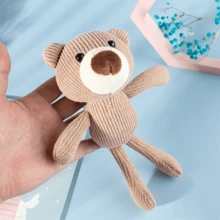 1pc Kids Knitted Teddy Bear , Teddy Bear Pendant, Plush Teddy Bear Bag Charm, Children's Clothing Accessory, Photography Prop, Clothing Accessory, Teddy Bear Plush Doll, Christmas Gift, Christmas Tree Decoration, New Year Blessing, Newborn Party Decor, Baby Shower Decor