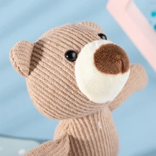 1pc Kids Knitted Teddy Bear , Teddy Bear Pendant, Plush Teddy Bear Bag Charm, Children's Clothing Accessory, Photography Prop, Clothing Accessory, Teddy Bear Plush Doll, Christmas Gift, Christmas Tree Decoration, New Year Blessing, Newborn Party Decor, Baby Shower Decor