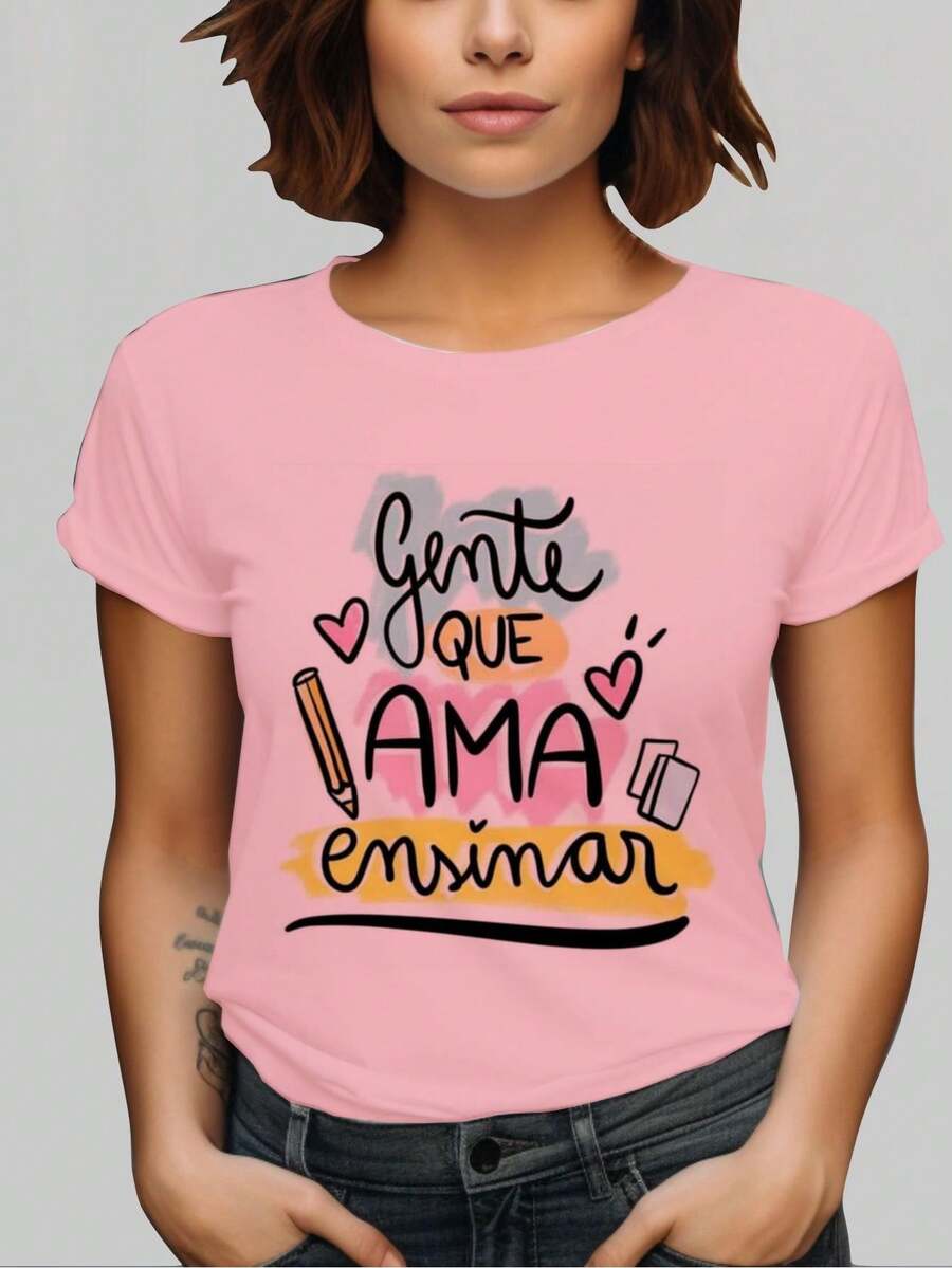 Women T-Shirts - 淺粉色 - 查看 1