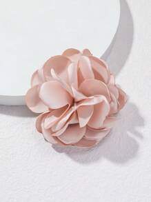 1 Peça elegante Grampo de Cabelo/Broche de Flor de Rosa de Cetim Desfiado Estilo Coreano Feito à Mão de Uso Duplo, Acessório de Cabelo para Mulheres Boêmias no Dia dos Namorados, Grampos de Cabelo, Presilhas de Cabelo