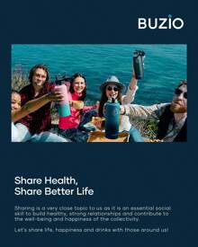 BUZIO Leakproof Insulated Water Bottle With 3 Caps, Double Wall Stainless Steel Modern Simple Thermo Flasks With Carrying Pouch - 藍/黑漸變 - 查看 6