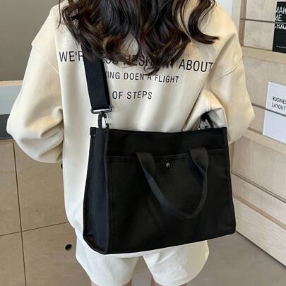 Vintage Canvas Tote Bag Women's Handbag, Shoulder Bag, Messenger Bag, Satchel, Briefcase, Fashion Backpack, Preppy Book Bag For Book Week, Retro Inspired Vintage Bag For Women