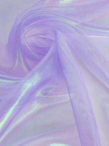 1片彩虹色透明紗布,具有閃爍效果,可用於婚禮派對裝飾或diy仙女裝 - 紫色 - 查看 1