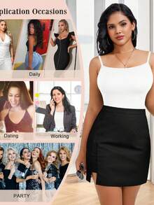 LODAY Shapewear Waist Trainer Bodysuits Women Clothing Tummy Control Seamless Full Body Shaper Square Neck Jumpsuits Top - trắng - Xem 5