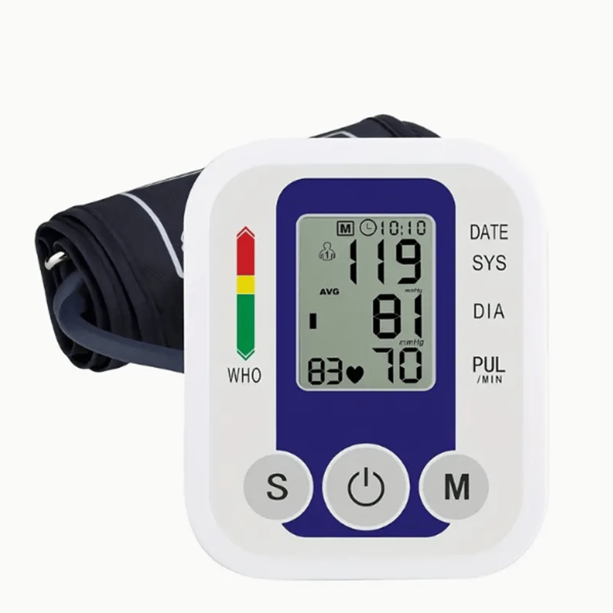 1pc Automatic Blood Pressure Monitor, Arm-Type Blood Pressure Meter, Neutral English Blood Pressure Monitor, USB Powered - This Product Does Not Include Batteries! - Multicolor - View 4