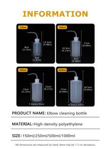 150ml/250ml Nachfüllbare Sprühflasche Mit Gebogenen/spitzen Düsen Für Tattoo/pflanzen Reinigung, Labor/reagenzglas Waschflasche