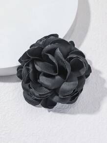 1 Peça elegante Grampo de Cabelo/Broche de Flor de Rosa de Cetim Desfiado Estilo Coreano Feito à Mão de Uso Duplo, Acessório de Cabelo para Mulheres Boêmias no Dia dos Namorados, Grampos de Cabelo, Presilhas de Cabelo
