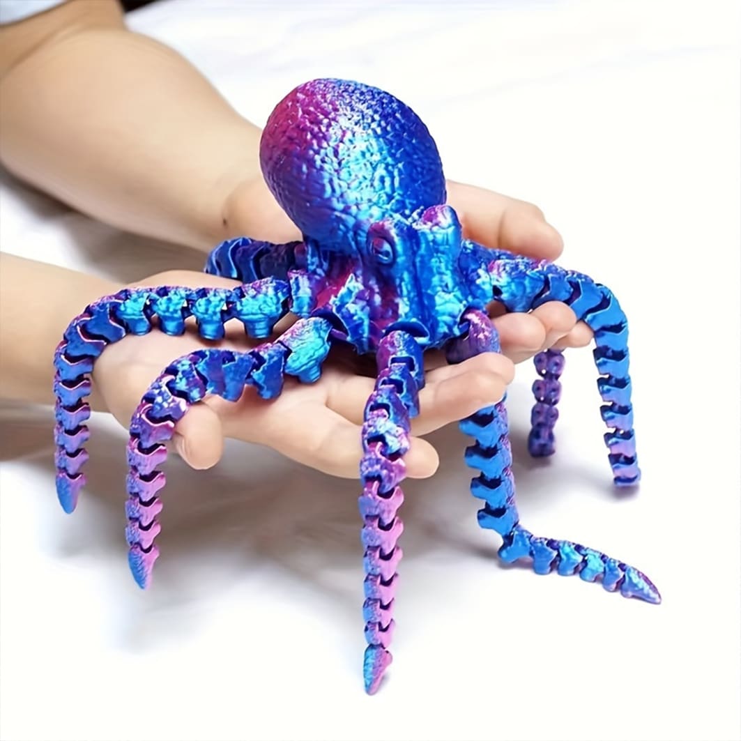 3D Gedruckter Oktopus Spielzeug - Sensorisches Fidget Toy Aus PLA