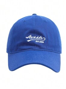 1pc Unisex Gray Sun Protection Fashion Baseball Cap With Letter Pattern Casual