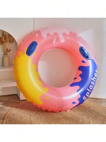 90#Inflable tipo dona.con.agarraderas para alberca y playa ,Dona inflable para adoltos puede usar en alberca y playa, Flotadores gigante piscina inflable de agua para juegos inflables juguetes pesca salvavidas grandes para adulto anillo flotadores cama para alberca montable - WM-8338-5 - Ver 4