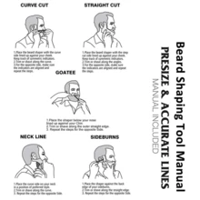 1pc Beard Shaping & Styling Tool With - Hypoallergenic Precision Edging & Line Up Guide For Symmetric Beard, Mustache, Goatee - Use With Razor, Electric Trimmer Or Clippers, No Power Needed - Durable, Easy To Clean - For Men - White - View 7