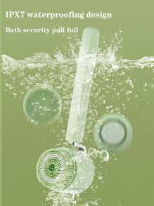 Long-Handled Electric Bath Brush, Automatic Shower Scrubber With Strong Cleaning Power - Green - View 9