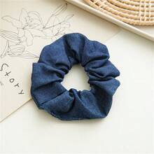 4 dây buộc tóc nơ lớn vải nữ, phụ kiện lò xo phong cách Boho - Nhiều màu - Xem 6