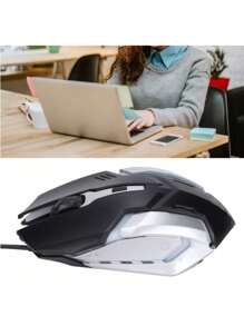 Comercializadora BC Mouse Optico de Alta Precision Retroiluminado Alambrico - Negro - Ver 2