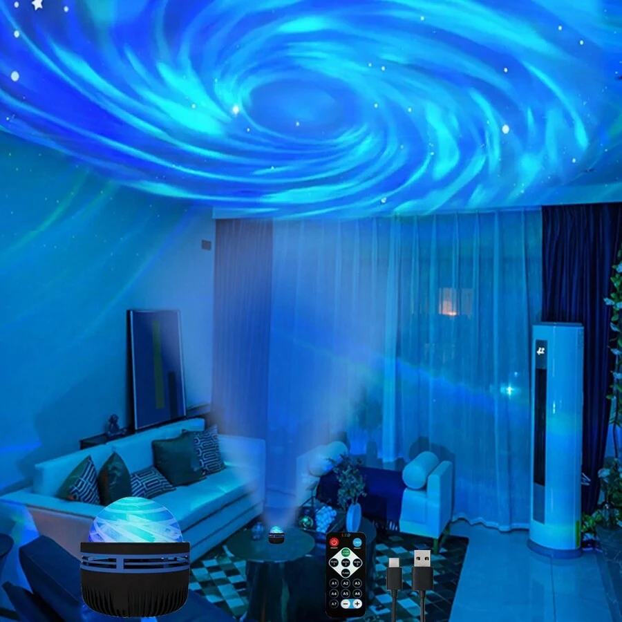 1 cái Xoay Xoáy nước Hoa hồng Mây , 16 Màu Led Với điều khiển từ xa , USB Đèn ngủ , Bầu trời đêm Đèn ngủ , Tuyệt vời Môi trường - Nhiều màu - Xem 1