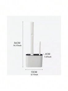 家用雙用途多功能浴室馬桶刷套裝,帶牆壁掛架,適合圓形和方形馬桶使用