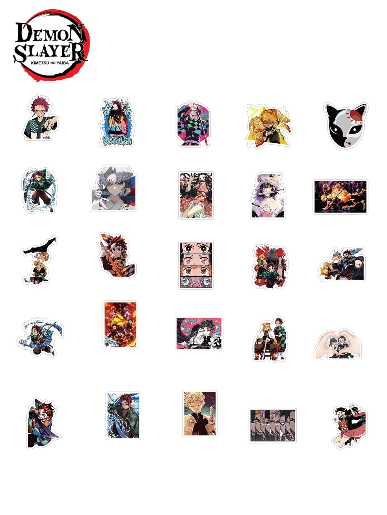 50pcs TOEI ANIMATION Sticker Mixed Different Kimetsu No Yaiba Stickers ...