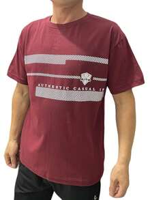 Men T-Shirts - Màu Đỏ Sâu - Xem 1