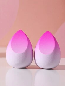 2pcs Makeup Sponges, Suitable For Cream And Powder Concealers, Loose Powder And Other Cosmetics Application - Multicolor - View 2