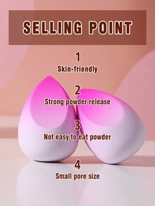 2pcs Makeup Sponges, Suitable For Cream And Powder Concealers, Loose Powder And Other Cosmetics Application - Multicolor - View 6