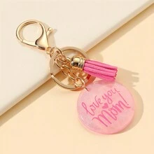 1 PC Mother's Day Gift, Keyring, Caring MAMA, German, Resin Tassels, Keychain, Bag Pendant For Mama, Girls, Phone Pendant - Multicolor - View 7