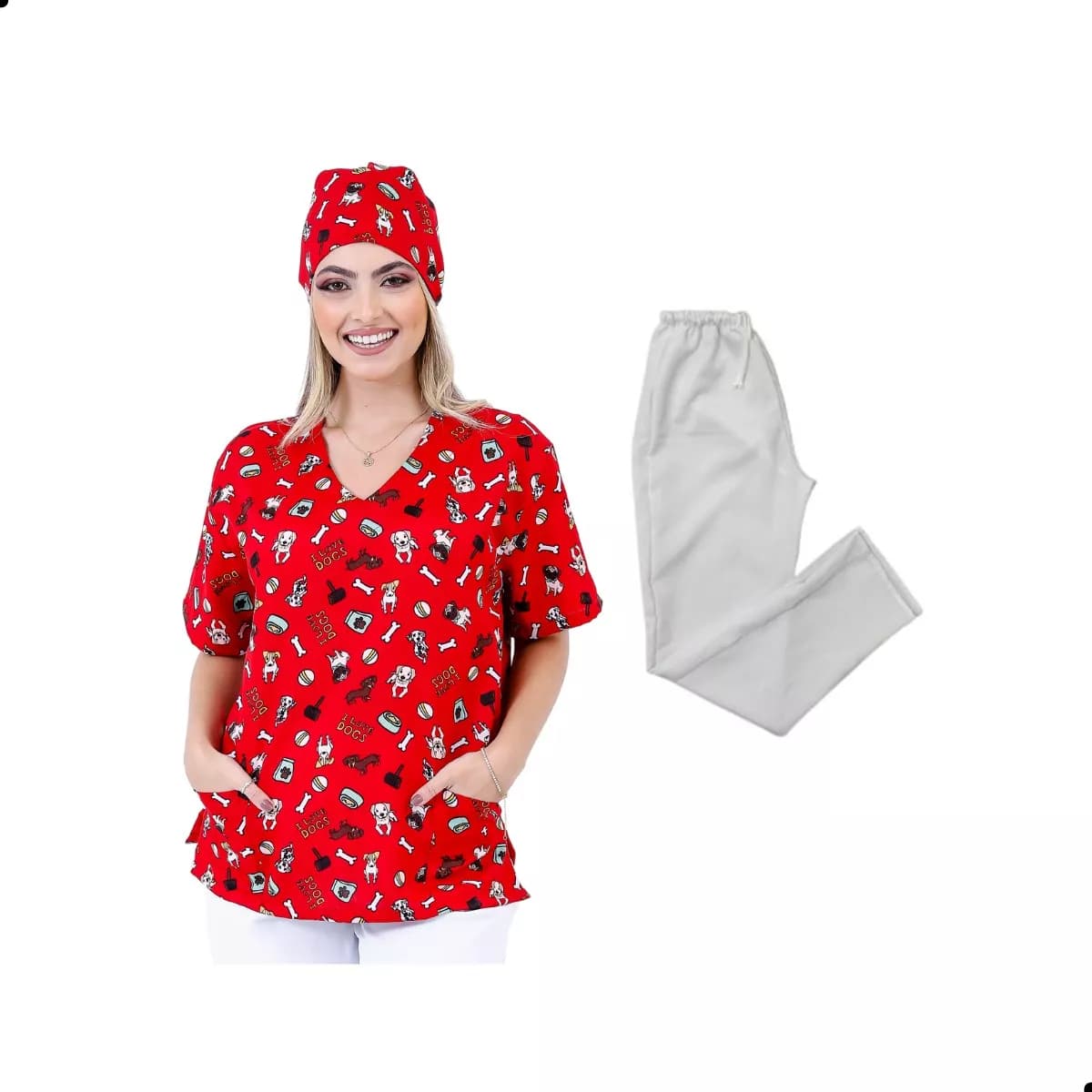Scrub Tops - Hellgrau - Übersicht 1