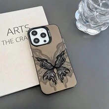 1 Vỏ Điện Thoại Họa Tiết Bướm Chống Trượt Mờ Tương Thích Với IPhone 7/8/11/12/13/14/15/X/Xr/Xs/Plus/Pro/Pro Max/Se2 - đen[0] - Xem 3