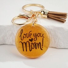 1 PC Mother's Day Gift, Keyring, Caring MAMA, German, Resin Tassels, Keychain, Bag Pendant For Mama, Girls, Phone Pendant - Multicolor - View 11