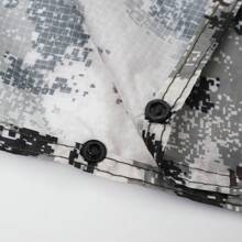 1 Miếng Đa chức năng 3 trong 1 Ngụy trang Cape Áo mưa Mưa Áo choàng Mưa Không thấm nước Ngoài trời Đi bộ du lịch Cắm trại Có thể mang đi - trắng - Xem 6