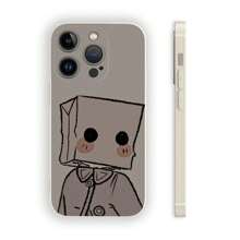 1pc Boy's Creative Fun Pattern Design Full Coverage Phone Case In Square Shape Box, With Precise Cutouts And Anti-Drop Functionality, Compatible With IPhone, Compatible With Samsung, Compatible With Xiaomi, Compatible With Redmi, Compatible With Oppo, Compatible With Vivo, With Shockproof & Drop Resistant Tpu Protective Cover - White - View 5