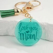 1 PC Mother's Day Gift, Keyring, Caring MAMA, German, Resin Tassels, Keychain, Bag Pendant For Mama, Girls, Phone Pendant - Multicolor - View 16