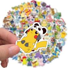 100pcs Pocket Monster Stickers, Waterproof Cartoon Anime Decals For Phones, Laptop, Cups, Diary, Car, Collection And Gift Back To School