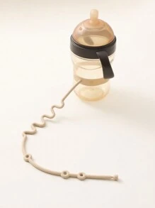 5pcs Soft Silicone Pacifier Clip, Baby Bottle Straps, Teething Chain Adjustable Infant Nipple Holder Dummy Clip Stroller Baby Accessories - Clay - View 5