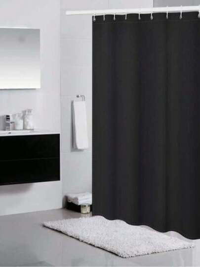 Cortina Box Inteira Para Banheiro Anti Mofo Resistente 100% PVC Preto - Envio Imediato Promoção