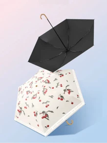 COMPACT Travel Umbrella - Lightweight Portable Mini Compact Umbrellas Windproof Small Parasol Umbrella Tiny Hook Design Perfect For Purse Women Kids - Multicolor - View 10