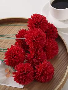 1朵人工絲織繡球菊,生日派對,派對裝飾,婚禮花籃,新娘手持鮮花,家居裝飾,飯廳,臥室,窗台,花瓶裝飾,迎新年裝飾,戶外庭園,開學季裝飾 - 球菊 - 查看 10