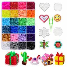 24/48 Colors 5mm Perler Beads Set Including Accessories For Handmade Diy, Pixel Art, Fusion Beads - 6000 Pieces and Accessories - View 2