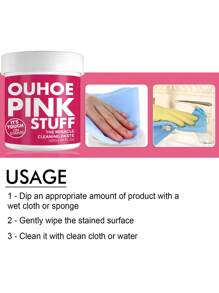 1pc Mild Multi-Purpose Household Cleaning Paste For Kitchen Grease Removal, Pink Bucket Pack (100g),Kitchen,Bathroom,Home,Household Suppliers - Pink - View 5