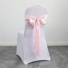 1pc Christmas/Wedding/Party Decorative Bowknot Chair Back Ribbon Sash
